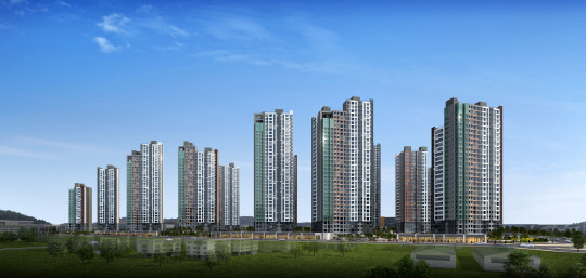 두산위브더제니스 센트럴 사하 투시도.   두산건설 제공